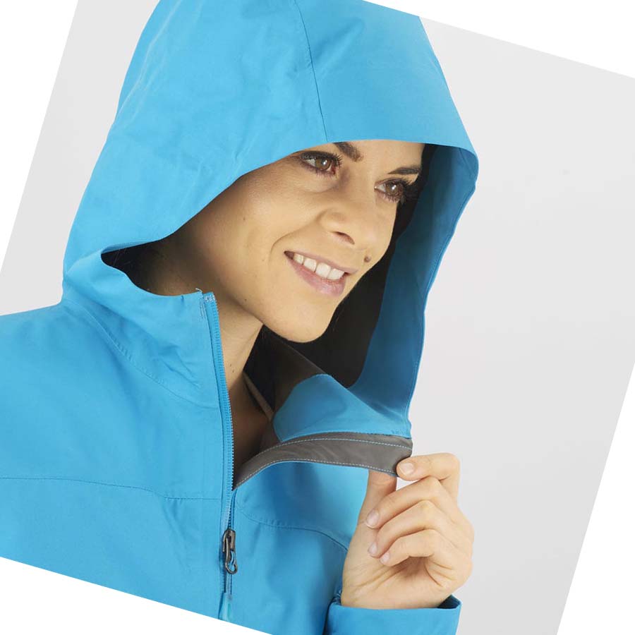 Chaquetas Salomon OUTLINE GORE-TEX WATERPROOF 2.5L Mujer Azules | MX 2489KOR